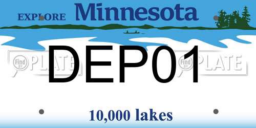 DEP01 Minnesota License Plate