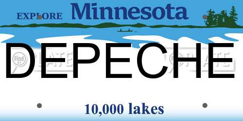DEPECHE Minnesota License Plate