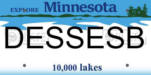 DESSESB Minnesota License Plate