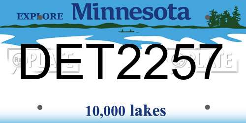 DET2257 Minnesota License Plate