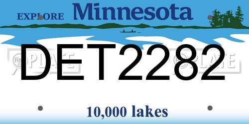 DET2282 Minnesota License Plate