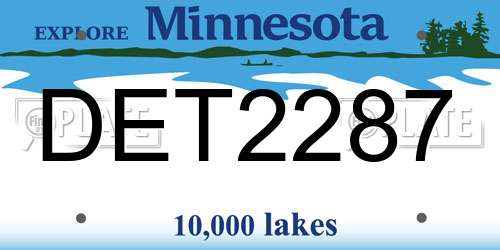 DET2287 Minnesota License Plate