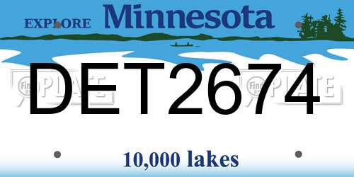 DET2674 Minnesota License Plate