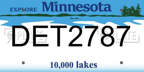 DET2787 Minnesota License Plate