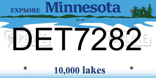 DET7282 Minnesota License Plate