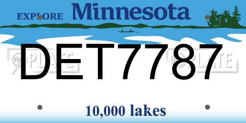 DET7787 Minnesota License Plate
