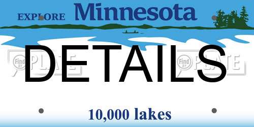 DETAILS Minnesota License Plate