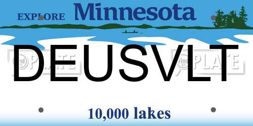 DEUSVLT Minnesota License Plate