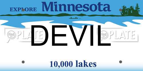 DEVIL Minnesota License Plate