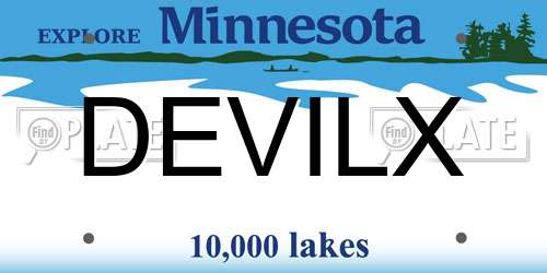 DEVILX Minnesota License Plate