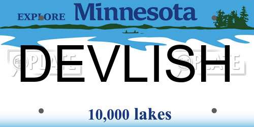 DEVLISH Minnesota License Plate