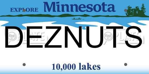 DEZNUTS Minnesota License Plate