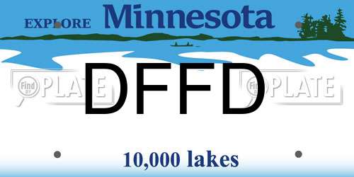 DFFD Minnesota License Plate