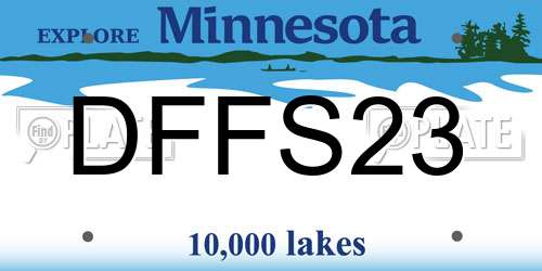 DFFS23 Minnesota License Plate