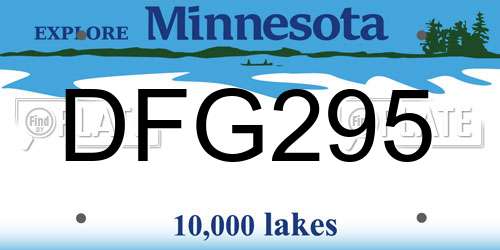 DFG295 Minnesota License Plate