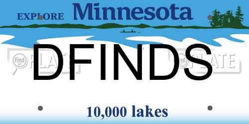 DFINDS Minnesota License Plate