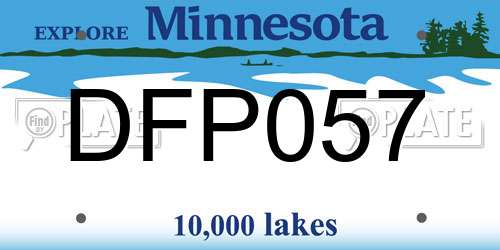 DFP057 Minnesota License Plate