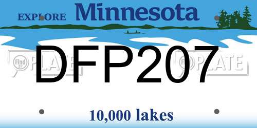 DFP207 Minnesota License Plate