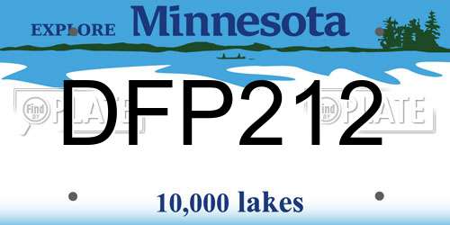 DFP212 Minnesota License Plate