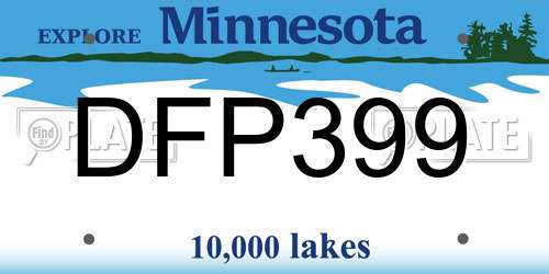 DFP399 Minnesota License Plate