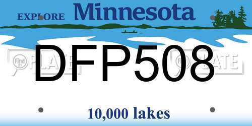 DFP508 Minnesota License Plate