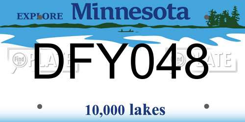 DFY048 Minnesota License Plate