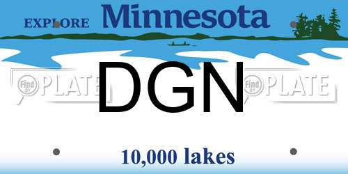 DGN Minnesota License Plate