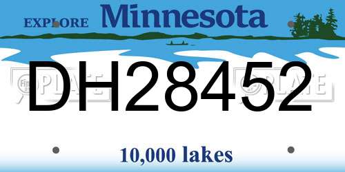 DH28452 Minnesota License Plate