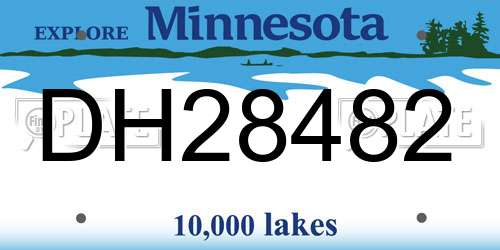 DH28482 Minnesota License Plate