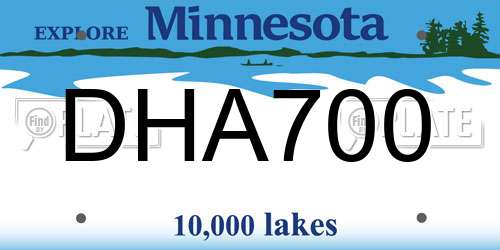 DHA700 Minnesota License Plate