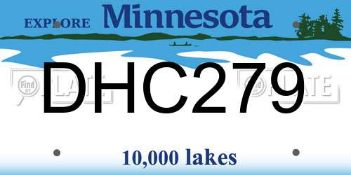 DHC279 Minnesota License Plate