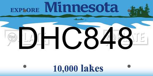 DHC848 Minnesota License Plate