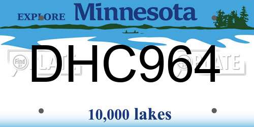 DHC964 Minnesota License Plate