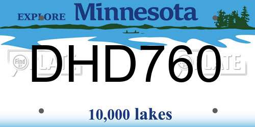 DHD760 Minnesota License Plate