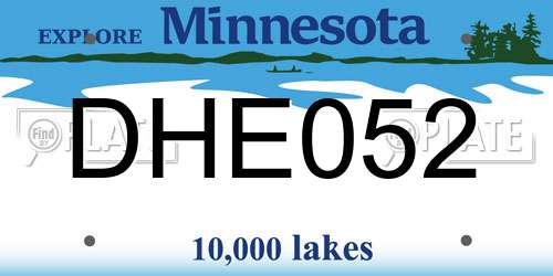 DHE052 Minnesota License Plate