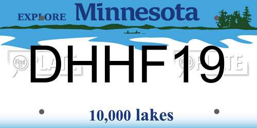 DHHF19 Minnesota License Plate