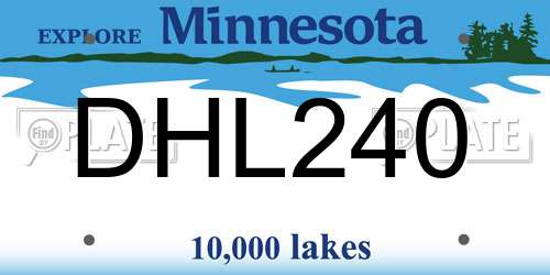 DHL240 Minnesota License Plate