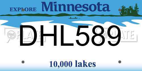 DHL589 Minnesota License Plate