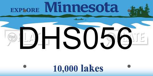 DHS056 Minnesota License Plate
