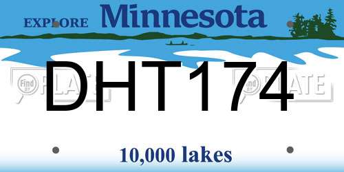DHT174 Minnesota License Plate