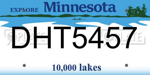 DHT5457 Minnesota License Plate