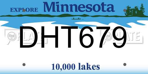 DHT679 Minnesota License Plate