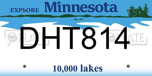 DHT814 Minnesota License Plate