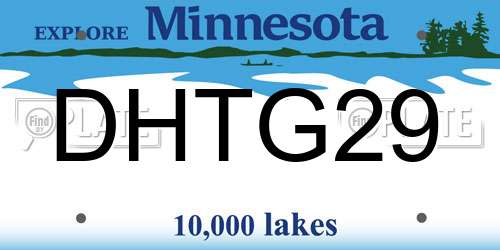 DHTG29 Minnesota License Plate