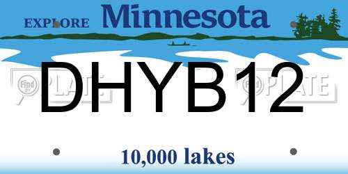 DHYB12 Minnesota License Plate