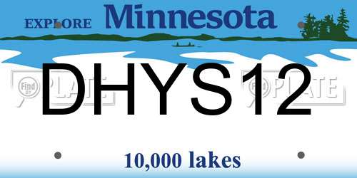 DHYS12 Minnesota License Plate