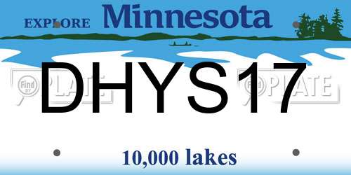 DHYS17 Minnesota License Plate