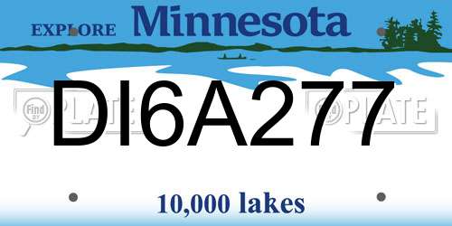 DI6A277 Minnesota License Plate