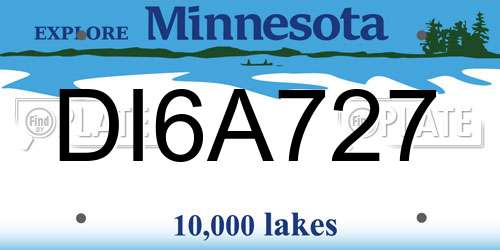 DI6A727 Minnesota License Plate