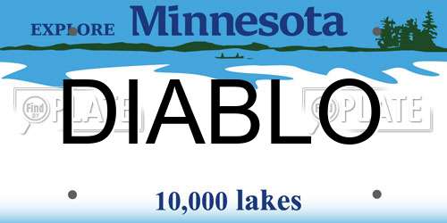 DIABLO Minnesota License Plate